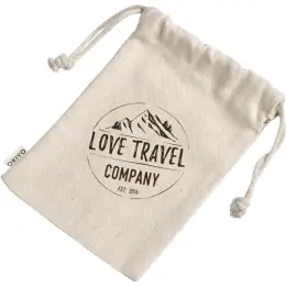 Okiyo Bouken Cork Passport Holder Drawstring Branded